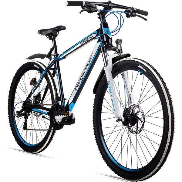 bergsteiger Mountainbike Canberra 26, 29 Zoll Mountainbike, geeignet ab 160 cm, Damen, Herren, 21 Gang Shimano Tourney RD-TY300 Schaltwerk, Kettenschaltung, Sch