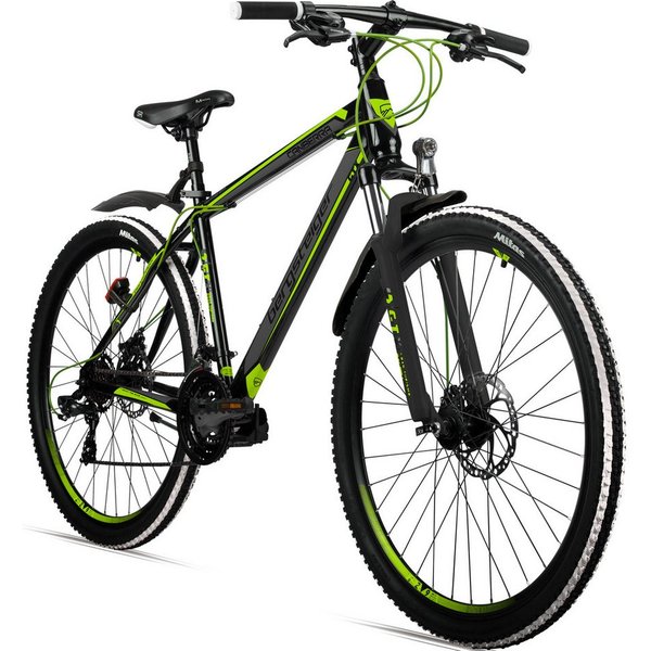 bergsteiger Mountainbike Canberra 26, 29 Zoll Mountainbike, geeignet ab 160 cm, Damen, Herren, 21 Gang Shimano Tourney RD-TY300 Schaltwerk, Kettenschaltung, Sch