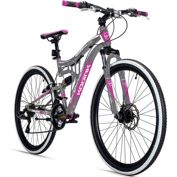 bergsteiger Mountainbike Kodiak 26, 29 Zoll Mountainbike, geeignet ab 150 cm, Damen, Herren, 21 Gang Shimano Tourney RD-TY300 Schaltwerk, Kettenschaltung, V-Bre