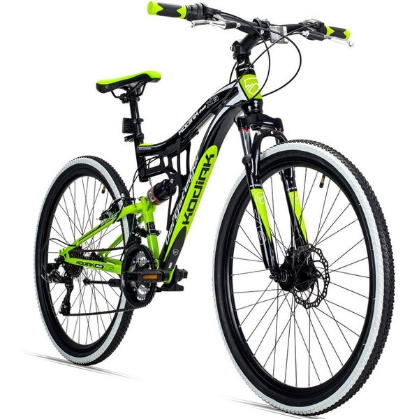 bergsteiger Mountainbike Kodiak 26, 29 Zoll Mountainbike, geeignet ab 150 cm, Damen, Herren, 21 Gang Shimano Tourney RD-TY300 Schaltwerk, Kettenschaltung, V-Bre