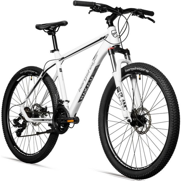 bergsteiger Mountainbike Makalu 26, 29 Zoll Mountainbike Alu, geeignet ab 150 cm, Damen, Herren, 21 Gang Shimano Tourney RD-TY300 Schaltwerk, Kettenschaltung, S