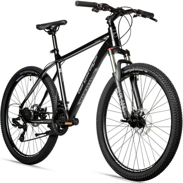 bergsteiger Mountainbike Makalu 26, 29 Zoll Mountainbike Alu, geeignet ab 150 cm, Damen, Herren, 21 Gang Shimano Tourney RD-TY300 Schaltwerk, Kettenschaltung, S