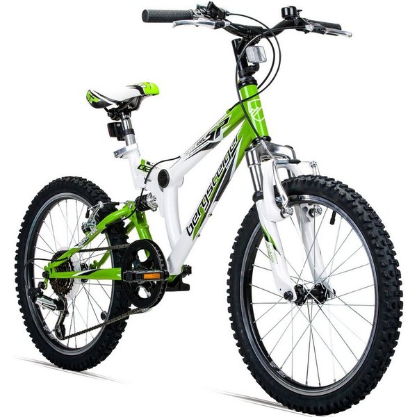 bergsteiger Mountainbike Montreal 20, 24 Zoll Kinderfahrrad, 6 - 13 Jahre, Mädchen, Jungen, 6 Gang Shimano Tourney RD-TY21 Schaltwerk, Kettenschaltung, Scheiben