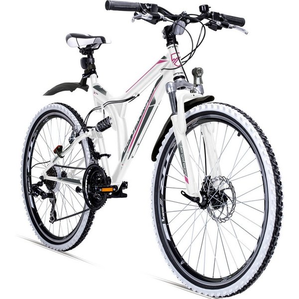 bergsteiger Mountainbike Phoenix 26 Zoll, geeignet ab 160 cm, Damen, Herren, 21 Gang Shimano Tourney RD-TY300 Schaltwerk, Kettenschaltung, Scheibenbremse, V-Bra