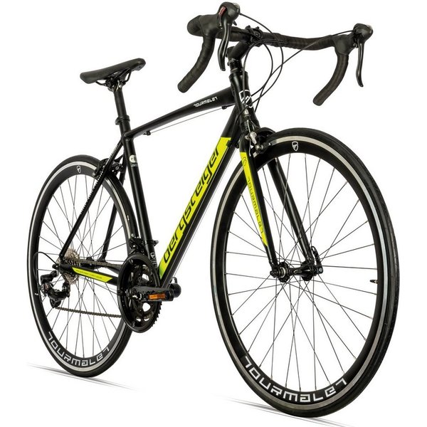 bergsteiger Rennrad Tourmalet 28 Zoll, Alu Gravelbike 14 Gang-Schaltung, Damen, Herren, 14 Gang, Kettenschaltung, Felgenbremse, Gewicht nur 11 kg