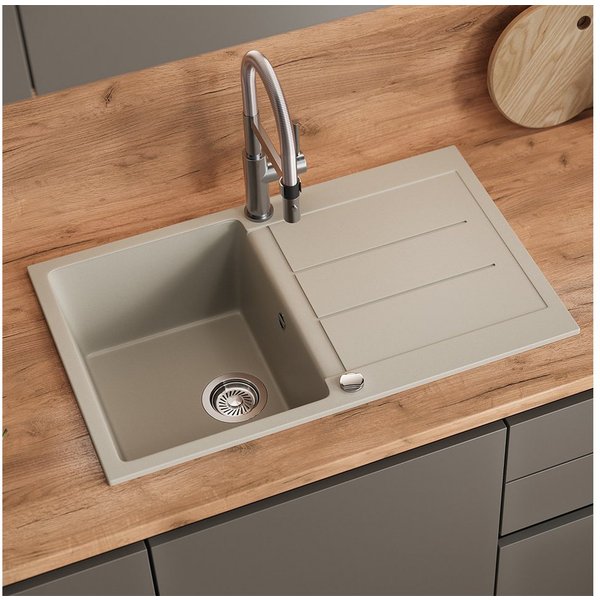 Bergstroem Granitspüle Kapstadt, Beige, 78 x 50 cm, Rechteckig, 78/50 cm, (1 St)