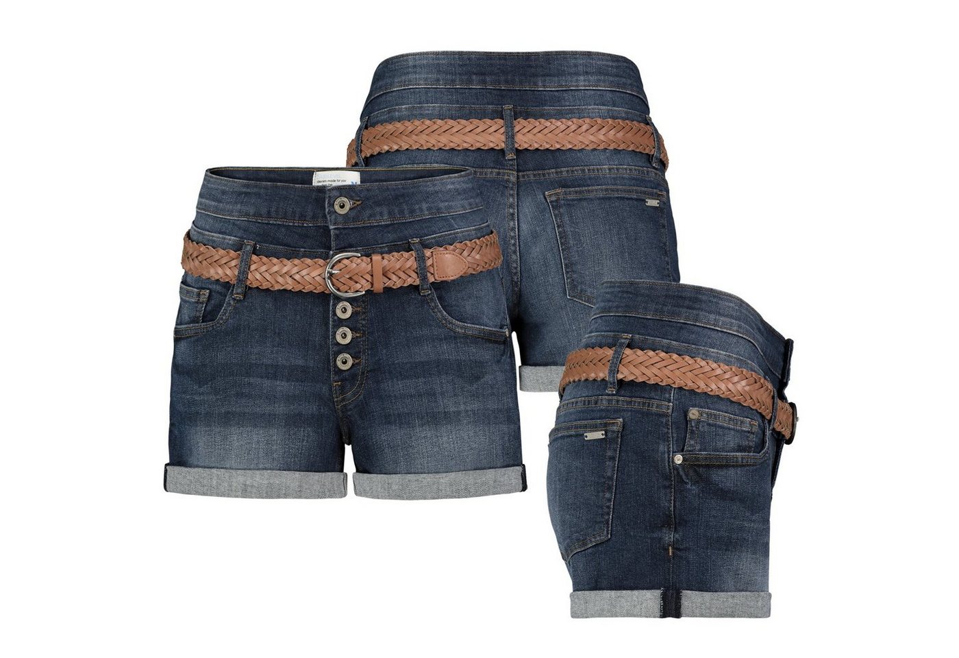 SUBLEVEL Bermudas Sublevel Jeans Shorts Bermuda Kurze Hose Short Denim Stretch Hotpants – Bild 2 von 5