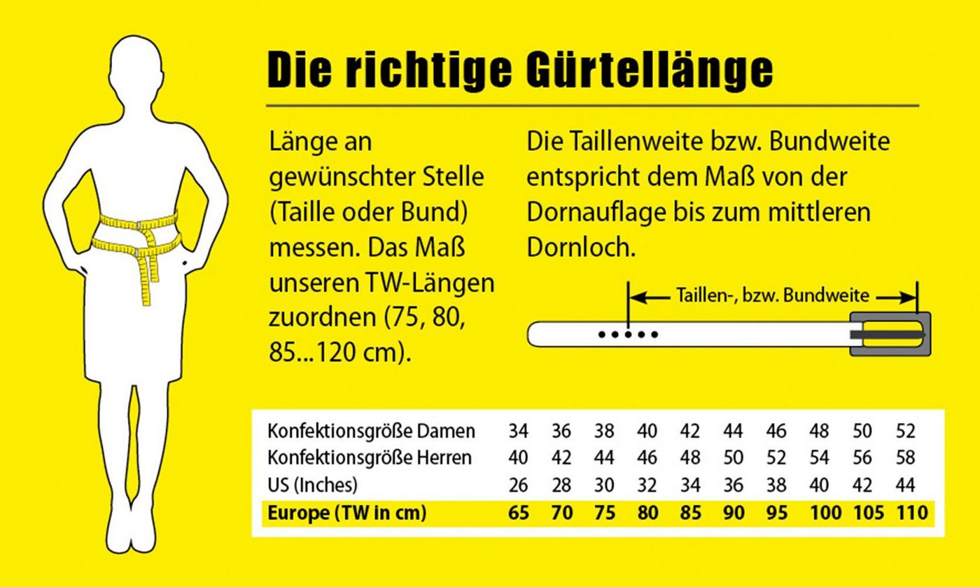 BERND GÖTZ Ledergürtel Ledergürtel mit stylisch geriffelter Oberfläche – Bild 3 von 3