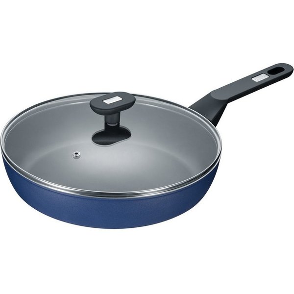 Berndes Schmorpfanne mit Glasdeckel 28 cm, Aluminium, schwarz - Special+, Aluminium