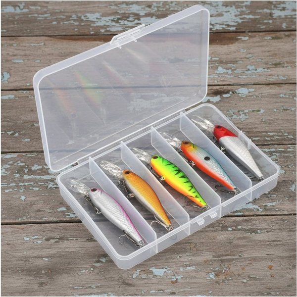 BernhStein Kunstköder Wobbler Set 5 teilig inklusive Box, 10,5 cm, 9,5g für Hecht & Zander