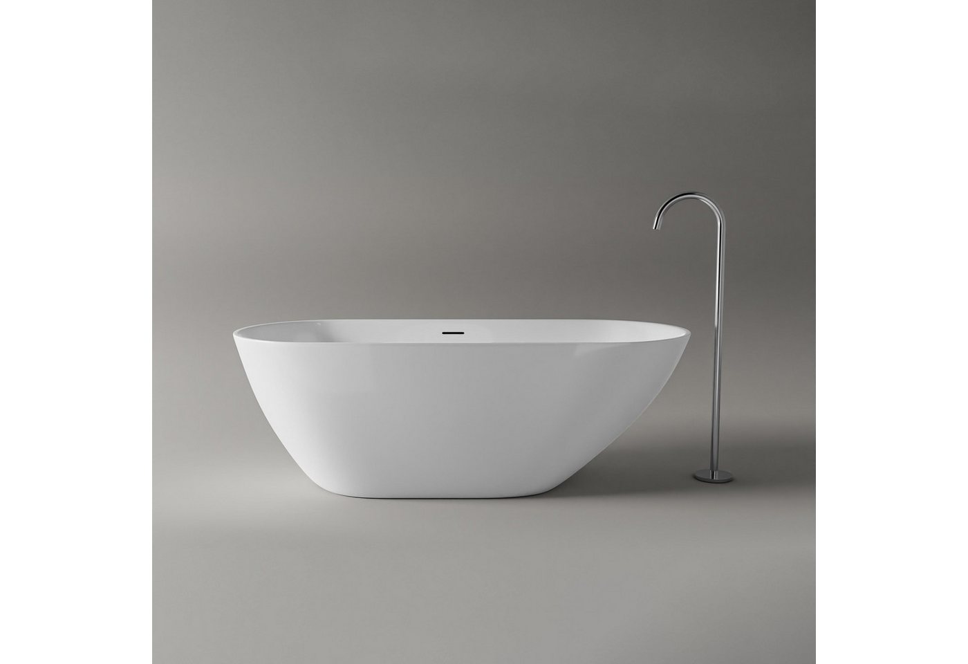 Bernstein Badewanne ROMA 2.0, freistehende Badewanne, Sanitäracryl, oval – Bild 3 von 5