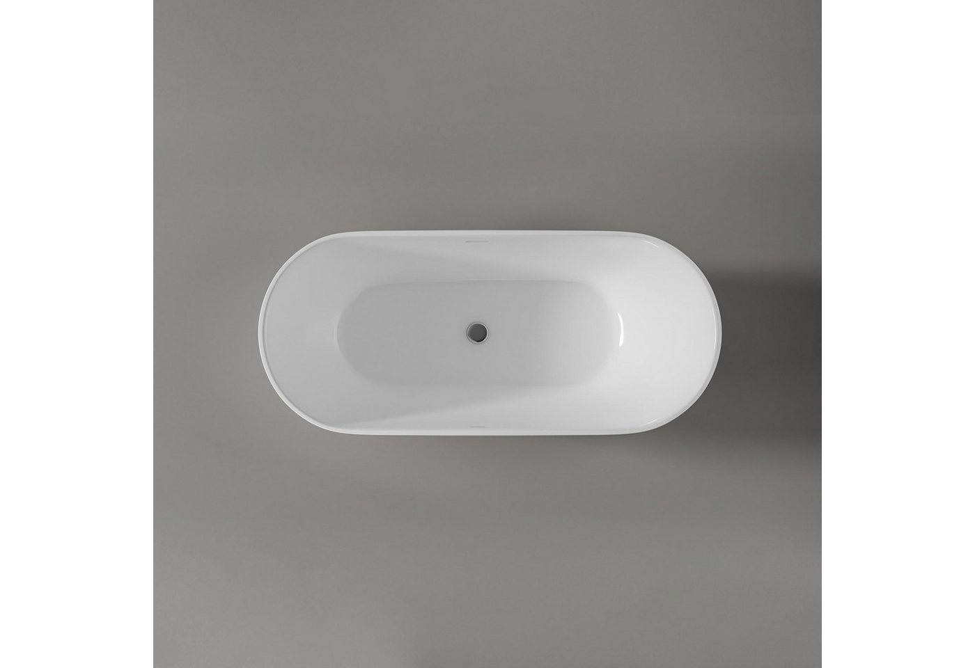 Bernstein Badewanne ROMA 2.0, freistehende Badewanne, Sanitäracryl, oval – Bild 4 von 5
