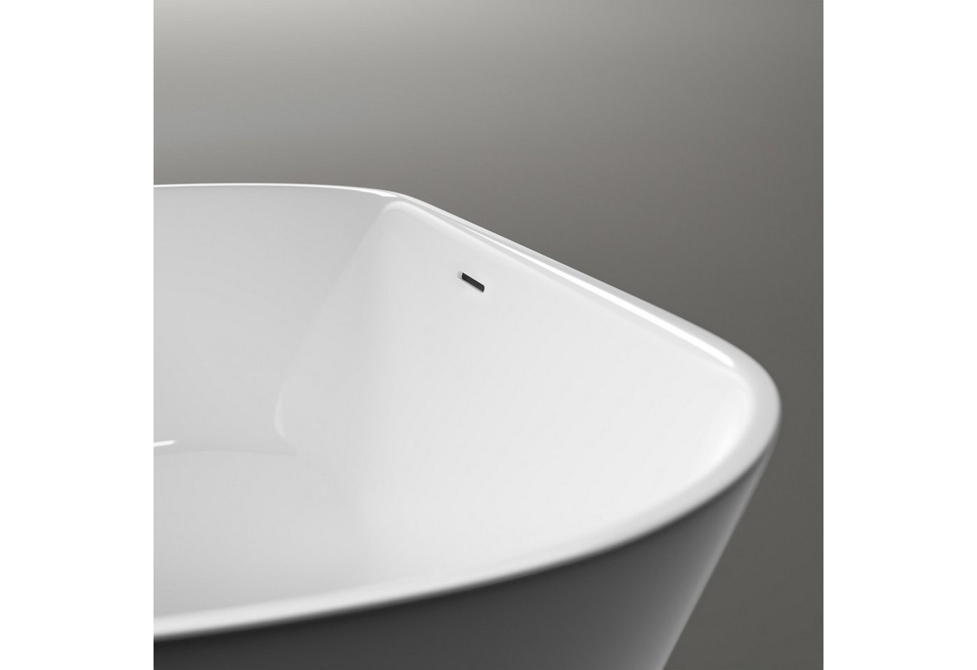 Bernstein Badewanne ROMA 2.0, freistehende Badewanne, Sanitäracryl, oval – Bild 5 von 5