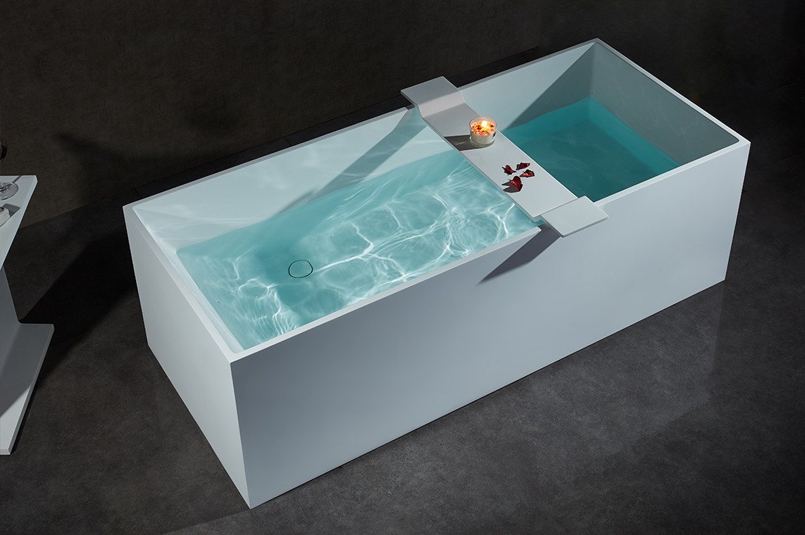 Bernstein Badewannenablage PB4208, aus Mineralguss - 85 x 16 cm - Farbe wählbar – Bild 3 von 5