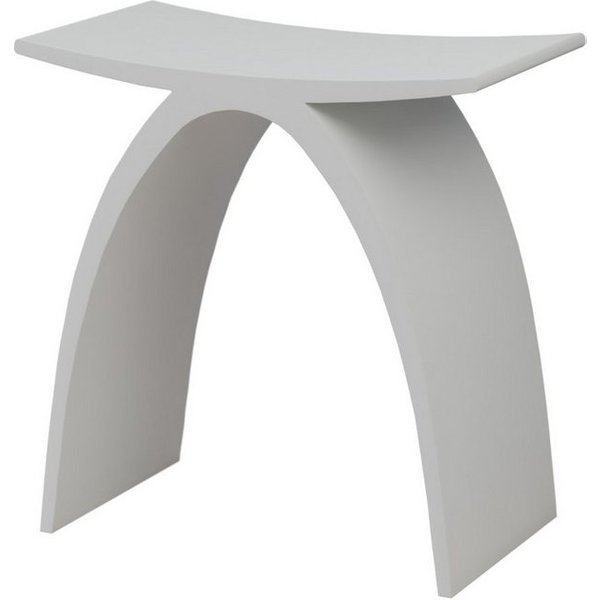 Bernstein Badhocker PB4001 (einsetzbar als Ablage- oder Sitzfläche), aus Mineralguss / Design Duschhocker / Sitzhocker / Matt