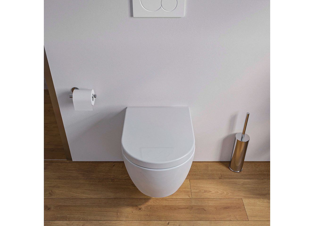 Bernstein Tiefspül-WC NANO NT2038, Wandmontage, Abgang Waagerecht, Kompakte Tiefe 48,5 cm – Bild 5 von 5