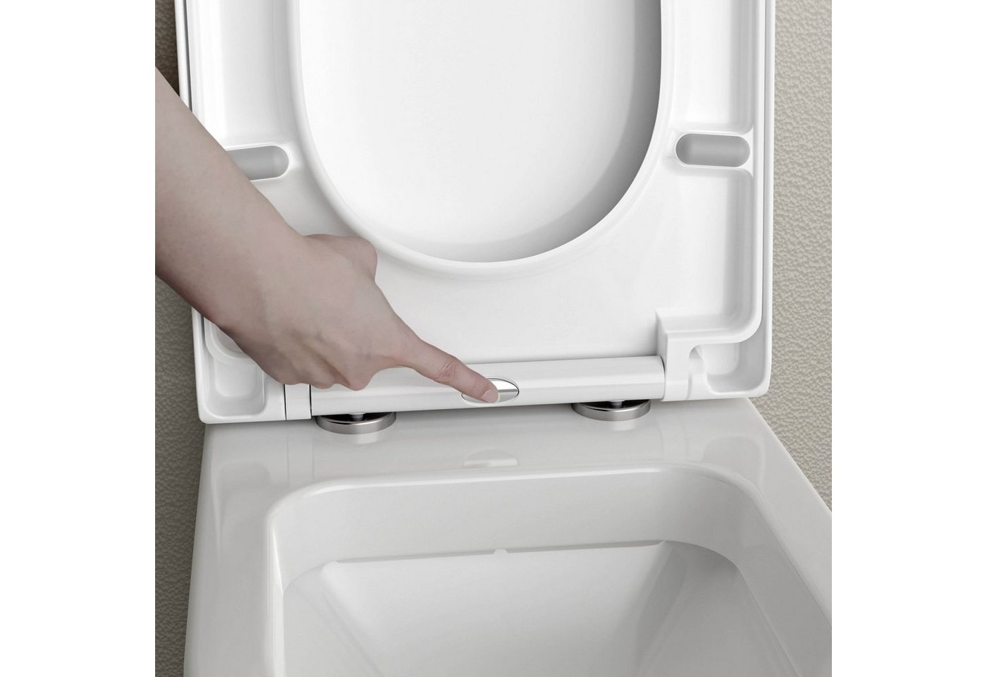 Bernstein WC-Sitz U1002 in Weiß glänzend, Soft-Close und Take-Off – Bild 4 von 5