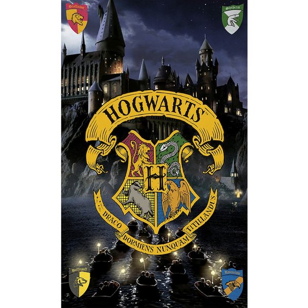 BERONAGE Strandtücher Harry Potter Hogwarts Badetuch 75x150, 100% Baumwolle (1-St), Frottee in Velours-Qualität