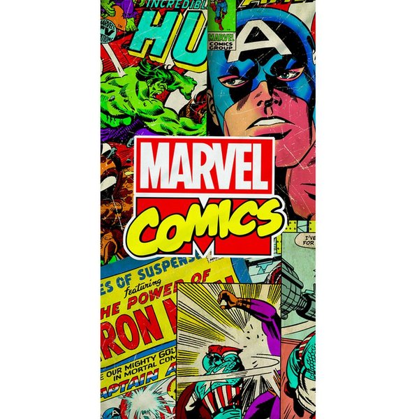 BERONAGE Strandtücher Marvel Badetuch Comics 75x150 cm, 100% Baumwolle (1-St), Frottee in Velours-Qualität