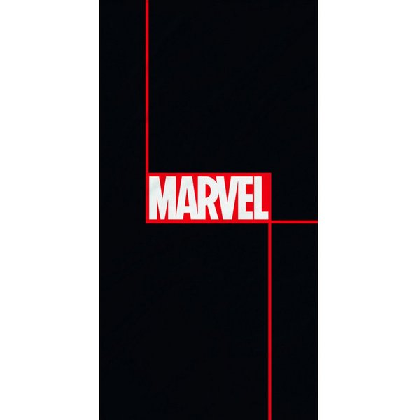 BERONAGE Strandtücher Marvel Badetuch Logo Schwarz 75x150 cm, 100% Baumwolle (1-St), Frottee in Velours-Qualität
