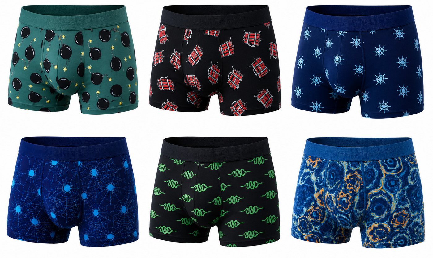 Berrak Boxershorts Herren unterhosen (Packung,Spar-Set, 6-St., 6er-Pack) Premium Qualität -A4480 – Bild 3 von 5