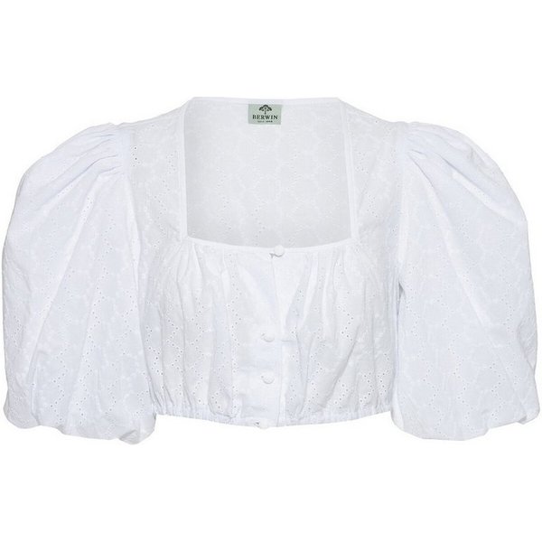 Berwin Dirndlbluse Dirndlbluse mit Lockstickerei