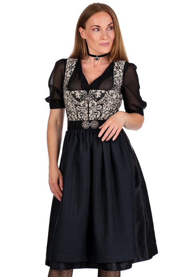 Berwin & Wolff Dirndlbluse Dirndlbluse - ROMEA - schwarz, weiß – Bild 3 von 5