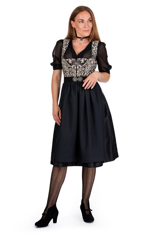 Berwin & Wolff Dirndlbluse Dirndlbluse - ROMEA - schwarz, weiß – Bild 4 von 5