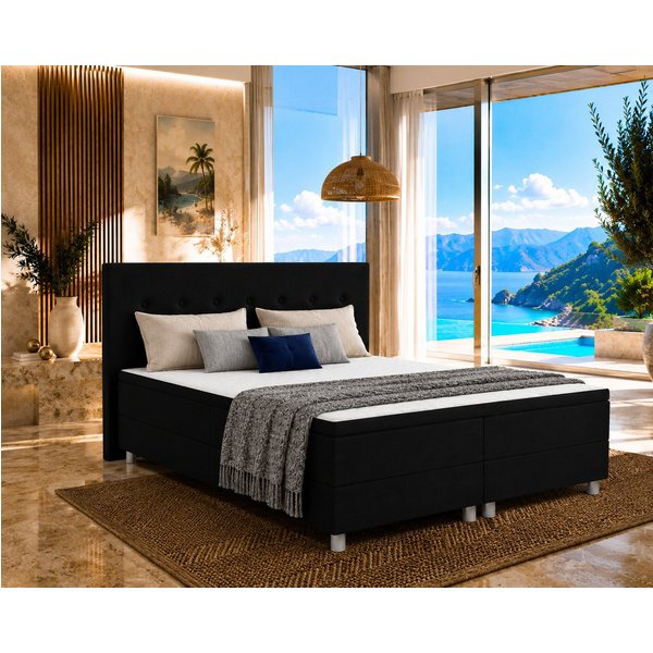 Best for Home Boxbett Neo Sawana Komfortable Bonellfederkernmatratze mit 5 cm Topper (Komplettbett, 4-St., 90x200 120x200 140x200 160x200 180x200 200x200), 7-Zo