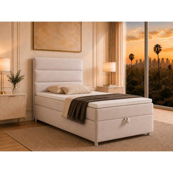 Best for Home Boxspringbett Bett K-4 mit Stauraum, Topper & Bonellfederkern (Komplettbett, 1-St., Bettgestell, H3 Matratze, PUR-Topper und 2 Bettkästen), Boxspr