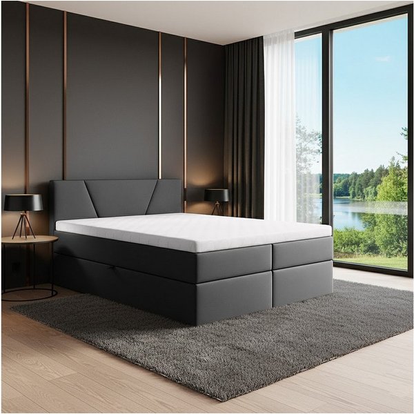 Best for Home Boxspringbett Boxspring bett mit Bonellfederkern&Komfort-Topper und Stauraum (1-teilig, 4-St., 140x200 160x200 180x200 200x200), Handwerksqualität