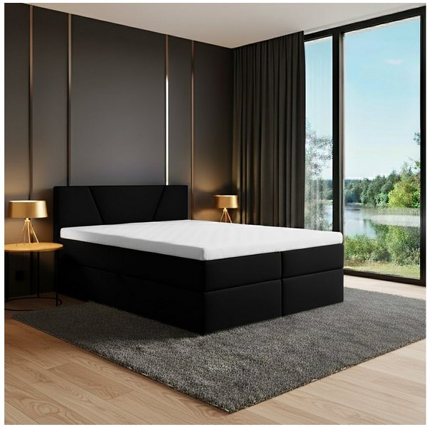 Best for Home Boxspringbett Boxspring bett mit Bonellfederkern&Komfort-Topper und Stauraum (1-teilig, 4-St., 140x200 160x200 180x200 200x200), Handwerksqualität
