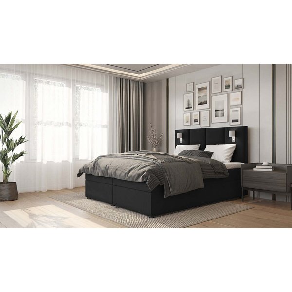 Best for Home Boxspringbett Boxspring bett Stauraum 7-Zonen H3 inkl. 7 cm Topper (Komplettbett, 4-St., Boxspringbett inkl. Matratze und 7 cm PUR-Schaum-Topper),