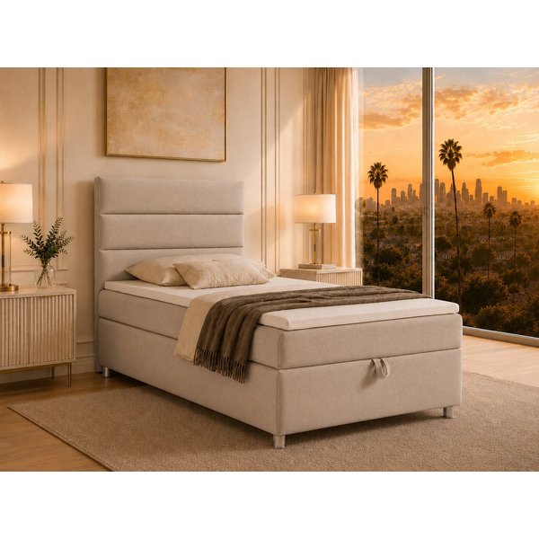 Best for Home Boxspringbett K-4 mit Stauraum, Topper & Bonellfederkern (Komplettset, 1-St., Boxspringbett inklusive Matratze und Topper), ca. 5 cm PUR-Schaum-To