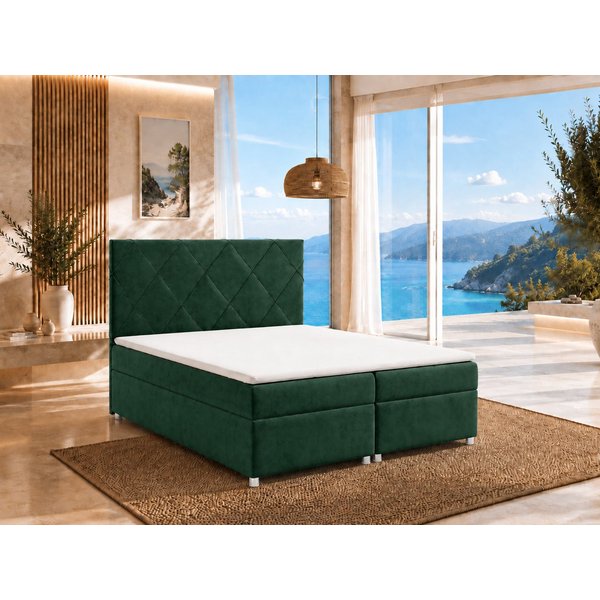 Best for Home Boxspringbett mit Bettkasten Trinity K-7 Bonellfederkern inkl. Komfort Topper H3 (Komplett-Set, 1-St., 140x200 160x200 180x200 200x200 cm), Handwe