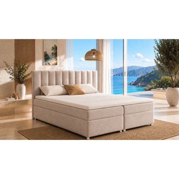 Best for Home Boxspringbett Trinity K-10 mit Stauraum, Bonellmatratze & Komfort Topper H3 (Boxspringbett-Set, 1-St., 140x200 160x200 180x200 200x200 cm), Ergono