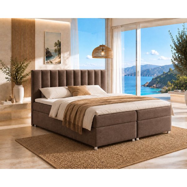 Best for Home Boxspringbett Trinity K-10 mit zwei Bettkästen & 7-Zonen Komfort-Topper (Boxspringbett mit Matratze & Topper, 1-St., 140x200 160x200 180x200 200x2