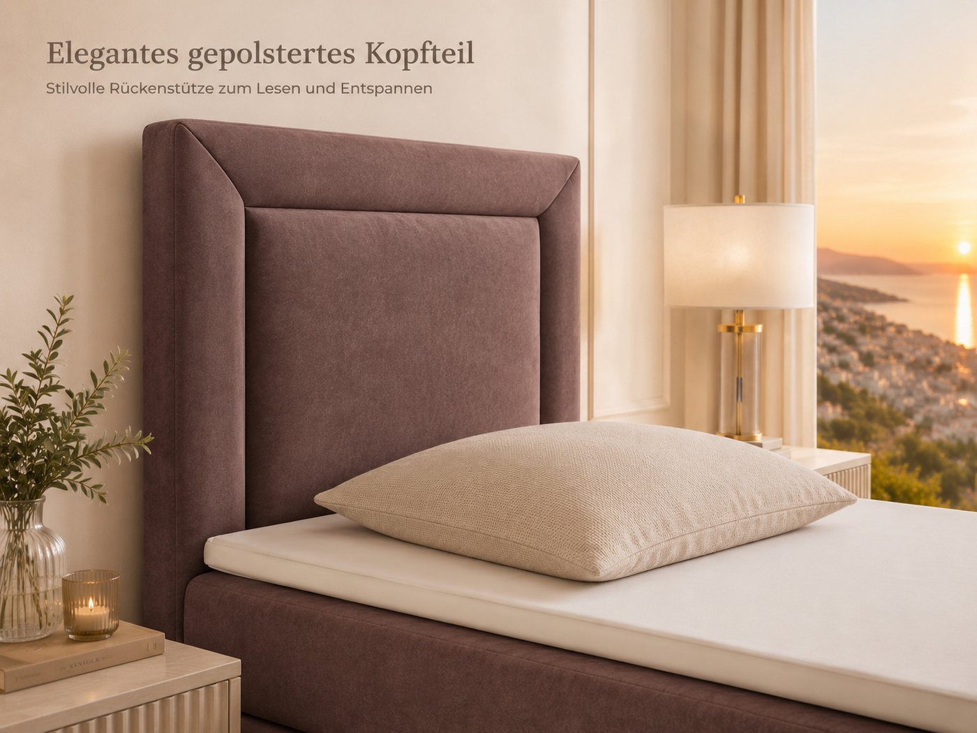Best for Home Boxspringbett Trinity K-3 Boxspringbett mit Stauraum und Topper (Einzelbett, Polsterbett mit gepolstertes Kopfteil, Jugendbett, Kinderbett versch. – Bild 4 von 5