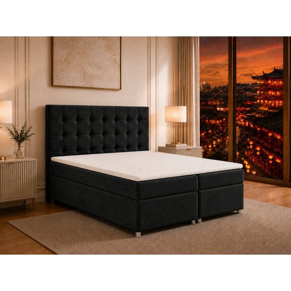 Best for Home Boxspringbett Trinity K-9 mit Stauraum & 7-Zonen Komfort – modern & komfortabel (Komplett-Set, 1-St., 140x200 160x200 180x200 200x200 cm), Handwer