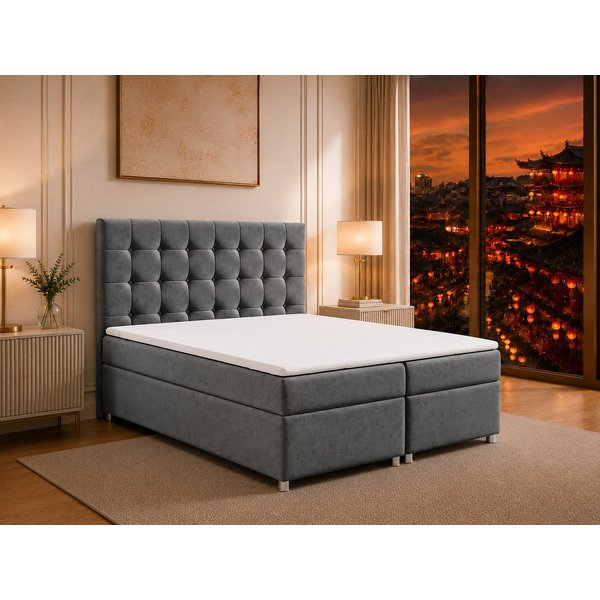 Best for Home Boxspringbett Trinity K-9 mit Stauraum & 7-Zonen Komfort – modern & komfortabel (Komplett-Set, 1-St., 140x200 160x200 180x200 200x200 cm), Handwer