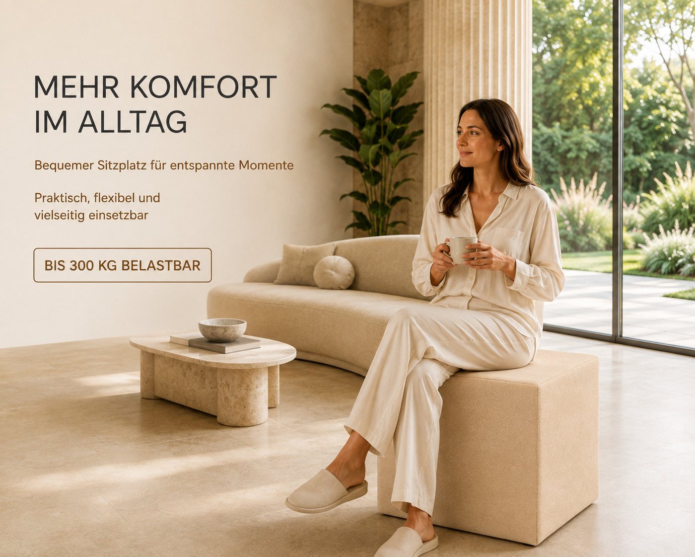 Best for Home Sitzhocker Cube Pouf – Stilvoller Samt Hocker & Fußhocker (Einzelstück, 1 St., verschiedene Farben), Handwerksqualität,TOP Preis-Leistungs-Verhält – Bild 4 von 5
