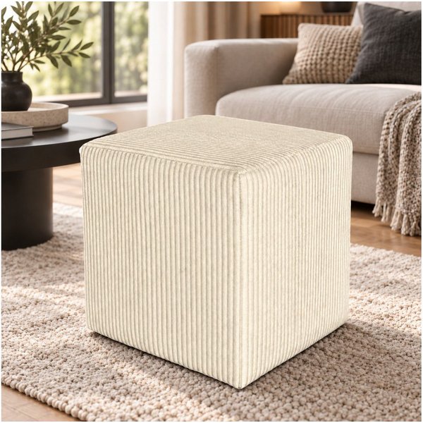Best for Home Sitzwürfel Pouf Hocker – Samt, Fußhocker & Sitzpuff (Sitzwürfel / Pouf Hocker, 1 St., 1x Sitzwürfel / Pouf Hocker), multifunktional, Dekoelement, 