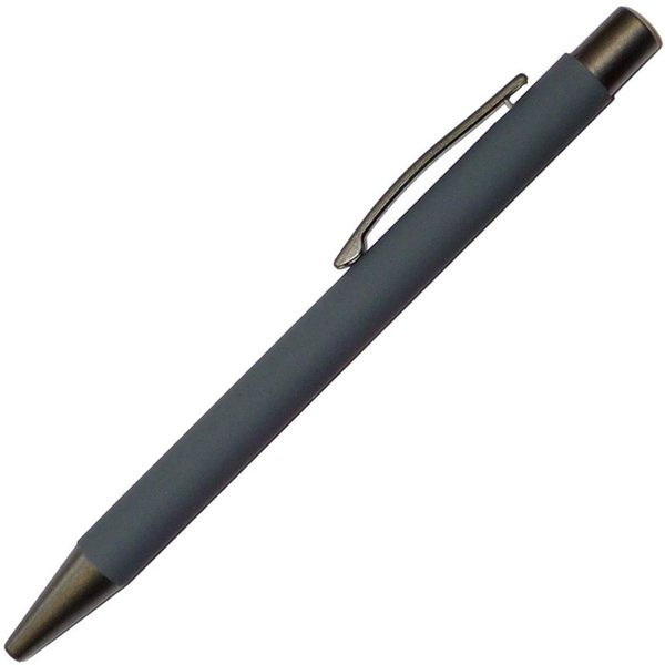 Best Offer Kugelschreiber Softtouch-Kugelschreiber aus Metall / gummiert / Farbe: grau