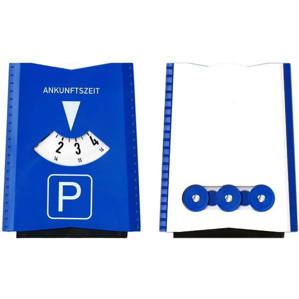 Best Offer Parkscheibe Parkscheibe mit integrierten Eiskratzer und 3 Einkaufchips