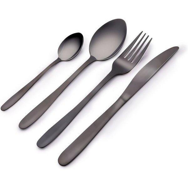Alpina Besteck-Set alpina BesteckSet, Schwarz, 6 Personen, Edelstahl