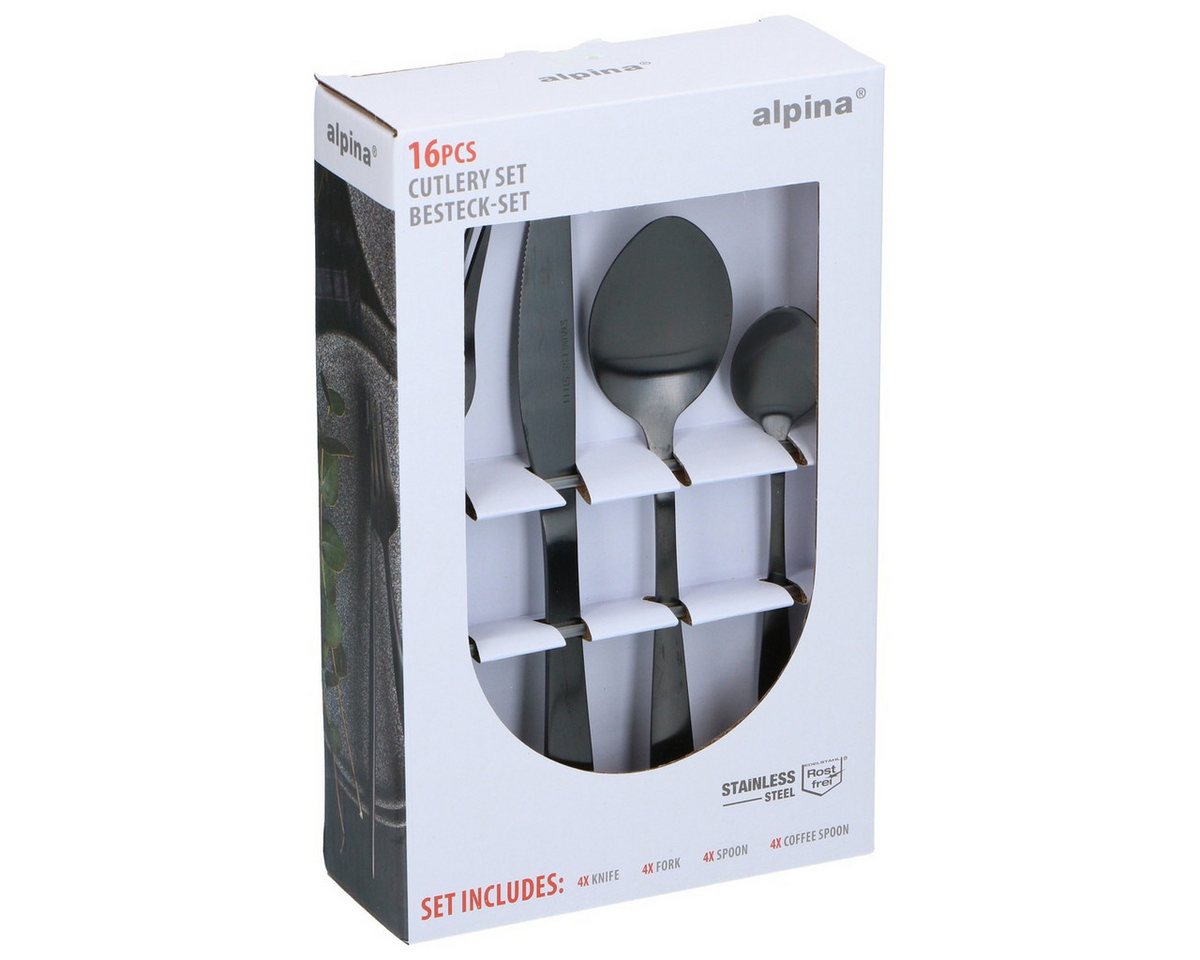 Alpina Besteck-Set alpina BesteckSet, Schwarz, 6 Personen, Edelstahl – Bild 3 von 3