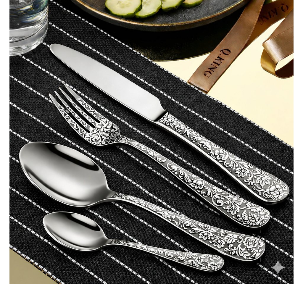 Faizee Home Besteck-Set Faizee Home Besteck-Set Faizee Home mit Ornament-Design, mehrfarbig – Bild 2 von 5