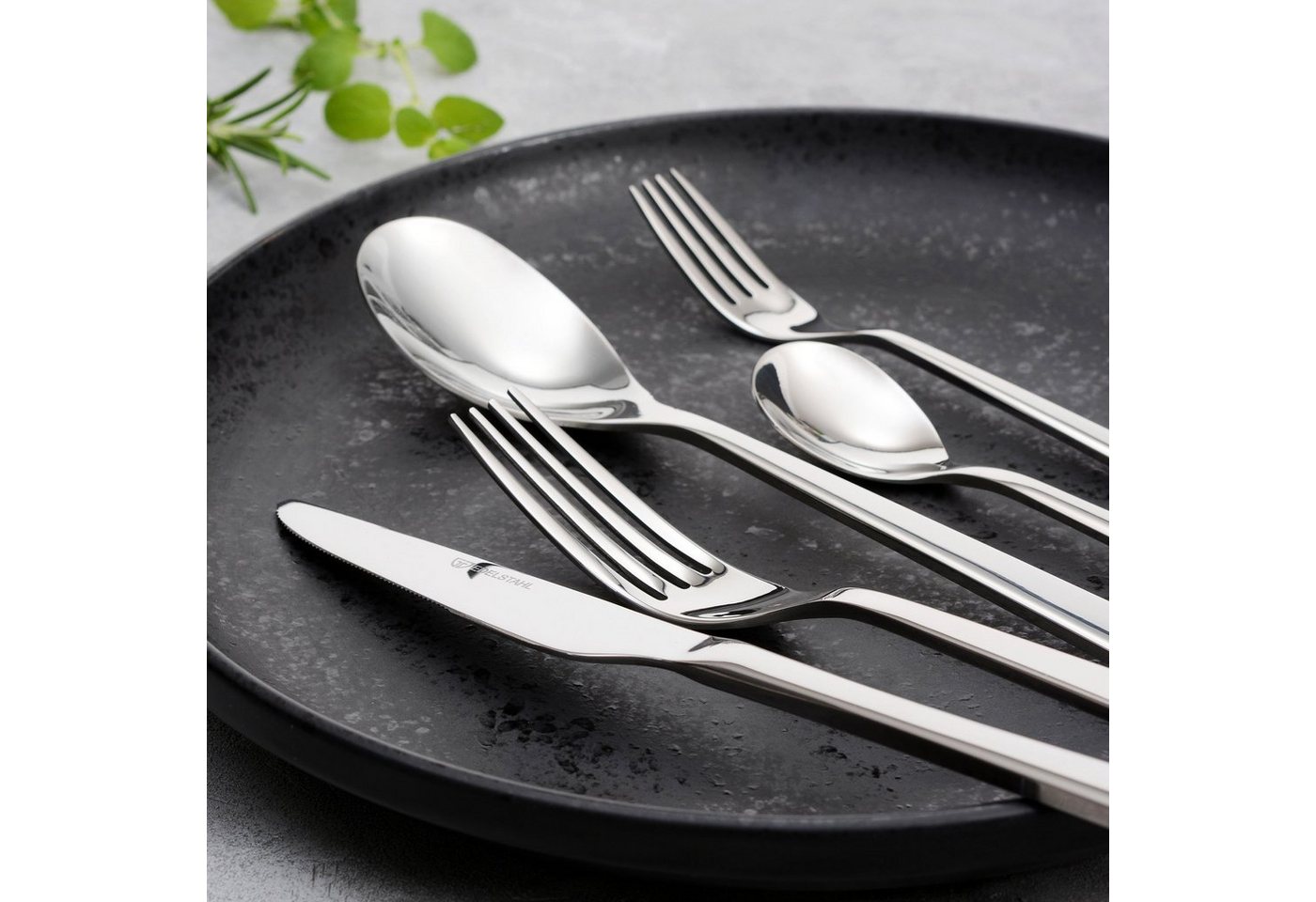 GRÄWE Besteck-Set GRÄWE Besteck-Set Porto, 10-teilig, 2 Personen, Edelstahl, poliert, Edelstahl – Bild 3 von 4