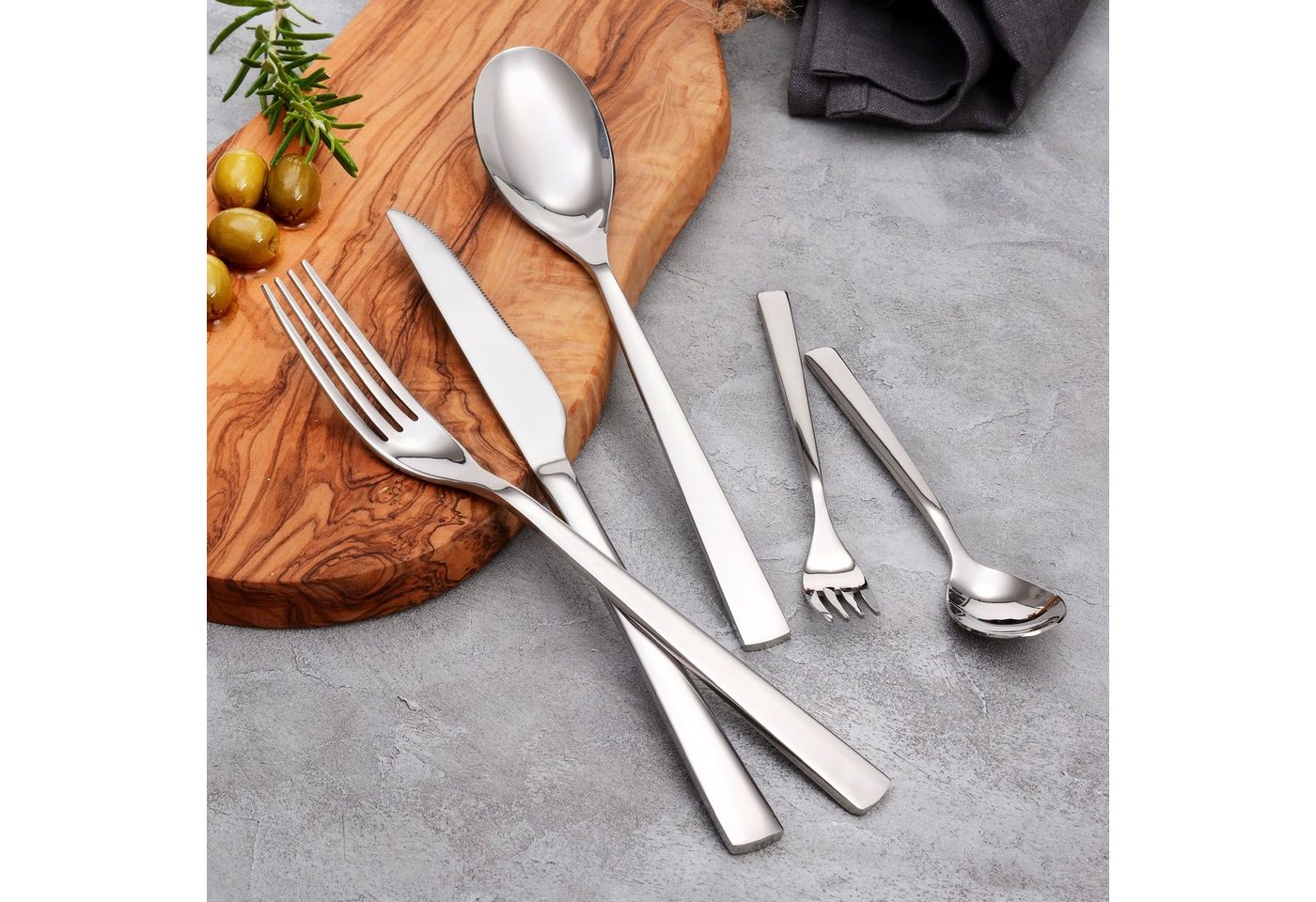 GRÄWE Besteck-Set GRÄWE Besteck-Set Porto, 10-teilig, 2 Personen, Edelstahl, poliert, Edelstahl – Bild 4 von 4