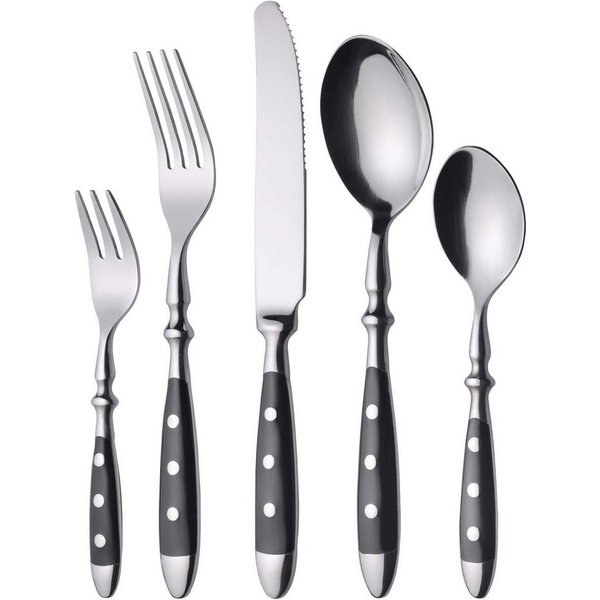 Besteck-Set schwarz, 30-tlg.